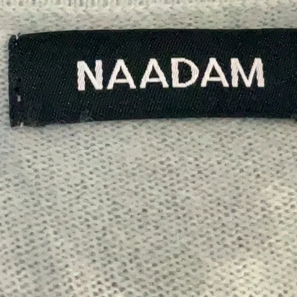 NAADAM Cashmere V-Neck Sweater Mint Sage Green Lightweight Boxy Size Small - Picture 7 of 8